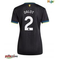 Camiseta Manchester United Diogo Dalot #2 Tercera Equipación para mujer 2025-26 manga corta